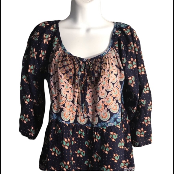 NWT. Sacred Threads Blouse.  229164.  BL/GR - Picture 5 of 10